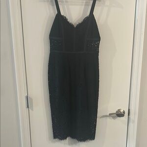 Express Elegant Black Lace Dress